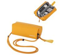 CAPART Shoulder Case Hand Carrying Bag for DJI Osmo Pocket 3 2, Action 5 Pro 4 3, Insta360 X5 X4 X3, GO 3 / 3S ACE PRO, Action Camera Charger Data Cables Cards Electronics Organizer Pouch (Yellow)