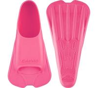 CAPAS Swim Training Fins Comfortable Silicone Swimming Floating Flippers with Mesh Bag for Kids Adult Men Women Short Blade Build Leg Strength (Warm Pink, M (Adults UK Size 6.5-7.5))