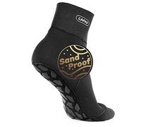 CAPAS Wetsuit Socks, Anti-slip Neoprene Men Women Waterproof Socks, Sand-proof Beach Water Sports Keep Warm Water Sock for Diving Snorkeling Swimming (Black, L)