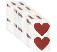 CAPASTEC 1 Set of 50 Scratch Stickers, Scratch Labels, Heart Scratch Card Stickers for Scratching Cards Surprise Wedding 70 x 60 mm Red