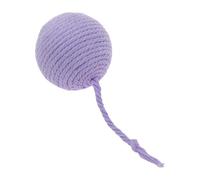 CAPASTEC Cat Playing Ball with Bell Inside, Interactive Cat Balls for Indoors, Safe Teeth Cleaning Cats Chew Balls, Kitten Ball for Playtime, Purple