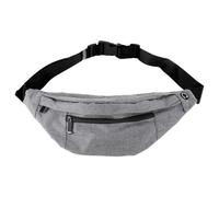 CAPASTEC Crossbody Fanny Pack with 4 Pockets, Adjustable Belt Bag, Gray
