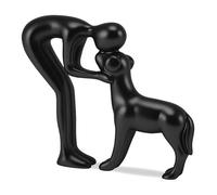 CAPASTEC Dog Statue Decorations, Cute Dog Decor for Office, Living Room, Bedroom, Home, Black