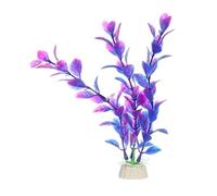 CAPASTEC Fish Tank Aquarium Decorations Artificial Plants, Plastic Artificial Water Plants for Aquarium 7.28Inch (Purple)