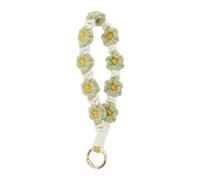 CAPASTEC Flower Bohemia Key Ring, Key Pendant, Braided Short, Macrame Lanyard, Women's Pendant Band, Zinc Alloy, Cute for Women, light green, One size