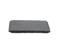 CAPASTEC Reptile Basking Platform, Square Tortoise Habitat Slate, Turtle Feeding Slate, Habitat Decor Accessories for Crested Gecko Lizard, Gray Black