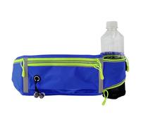 CAPASTEC Waist Pack Bag with Water Bottle Holder, Jogging Pocket Belt, Blue