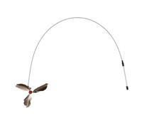 CAPASTEC Windmill Style Handheld Cat Teaser with Bell, for Pet, White Brown
