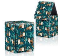 CAPAUNVDA Card Deck Box for MTG Commander Trading Cards with Magnetic Closure,Premium Card Storage Box Case Cover for MTG TCG CCG Magic Cards,Otter Animal Pattern