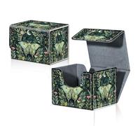 CAPAUNVDA Card Deck Box for MTG Trading Cards with Magnetic Closure,Premium Card Storage Box Case Cover for TCG CCG Magic Cards,Wildflower Butterfly