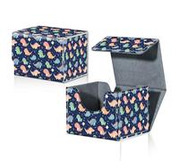 CAPAUNVDA Card Deck Box for MTG Trading Cards with Magnetic Closure,Premium Card Storage Box Case Cover for TCG CCG Magic Cards,Dinosaur Pattern