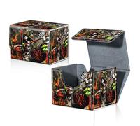 CAPAUNVDA Card Deck Box for MTG Trading Cards with Magnetic Closure,Premium Card Storage Box Case Cover for TCG CCG Magic Cards,Archery in Forest