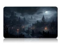 CAPAUNVDA for MTG Game Playmat, for Magic TCG Rubber Play mat,Tabletop Card Playmats with Smooth Surface,Trading Card Inked Game Mat,Battle Game,Fantasy Castle