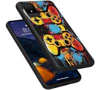 CAPAUNVDA for TCL K11 T432W/TCL 502 Case,Slim Lightweight Black Soft TPU Ultra-Thin Silicone Cover for TCL K11 T432W/TCL 502,Gamepad Painting