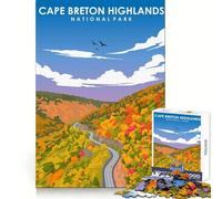 Cape Breton Highlands Art Jigsaw Puzzle 1000 Pieces Mental Recall Mind Soothing Fun Smooth Cut Birthday Present (50x75cm)