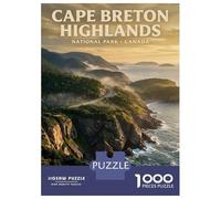 Cape Breton Highlands National Park Poster Jigsaw Puzzle 1000 Pieces, Historic Square Architecture, Thick Cardboard Pieces, Birthday Gift for Home Décor Fans, Paper Board, 38x26cm/1000pcs