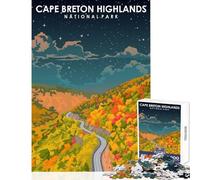 Cape Breton Highlands Park Jigsaw 1000 Pieces for Teenagers Improve Overall Mental Performance Mindful Soothing Leisure Game (38x26cm)