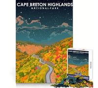 Cape Breton Highlands Park Jigsaw Puzzle 1000 Pieces Mental Recall Mind Soothing Fun Smooth Cut Birthday Present (38x52cm)
