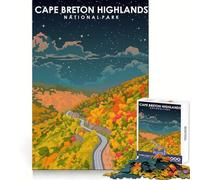 Cape Breton Highlands Park Jigsaw Puzzles for Teenagers 1000 Sharp Recall Restful Activity Snug Fit Unique Gift (50x75cm)