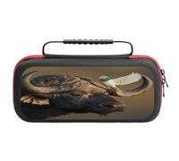 Cape Buffalo with Dovebird Printed Portable Carrying Storage Case Compatible with Switch 20 Games Card Slots