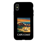 Cape Coast Ghana Vintage Retro Coastal Travel Design Case for iPhone X/XS
