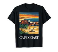 Cape Coast Ghana Vintage Retro Coastal Travel Design T-Shirt