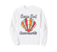 Cape Cod Beach Scallop Seashell Coastal Nautical Seashore Sweatshirt