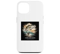 Cape Cod Canal Massachusetts Striped Bass Fishing Watercolor Case for iPhone 13