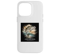 Cape Cod Canal Massachusetts Striped Bass Fishing Watercolor Case for iPhone 14 Pro Max