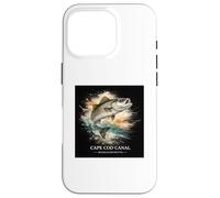 Cape Cod Canal Massachusetts Striped Bass Fishing Watercolor Case for iPhone 16 Pro