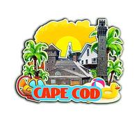 Cape Cod Massachusette USA Magnet Fridge Magnet Wooden 3D Landmarks Travel Collectible Souvenirs Decoration Handmade -2751