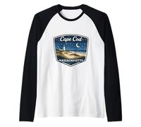 Cape Cod Massachusetts Lighthouse Beach Ocean Coastal Travel Raglan Baseball Tee