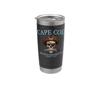 Cape Cod Massachusetts Pirate Skull Since 1691 Cyan Stainless Steel Insulated Tumbler