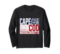 Cape Cod Massachusetts Sailing Wind Rose Compass Nautical Long Sleeve T-Shirt