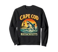 Cape Cod Massachusetts Shark Lighthouse Ocean Coast Sweatshirt