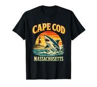 Cape Cod Massachusetts Shark Lighthouse Ocean Coast Value Graphic T-Shirt