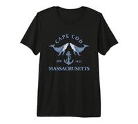 Cape Cod Massachusetts Vintage Whales Anchor Nautical Premium T-Shirt