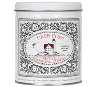 Cape Cod Metal Polishing Cloths Tin Canister - Pre Moistened 12 Cloths, Buffing Cloth & Gloves - Removes Tarnish, Restores Shine