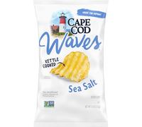 Cape Cod Potato Chips| Kettle Cooked Wavy Cut Sea Salt| 7.5 Ounce