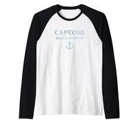 Cape Cod T Shirt in Blue Cape Cod Nautical Shirt Raglan Baseball Tee
