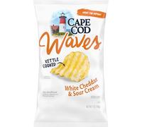 Cape Cod Waves Potato Chips, Wavy Cut, White Cheddar and Sour Cream, 200ml