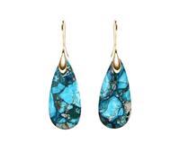 Cape Diablo Ocean Energy Protection Teardrop Earrings - Healing Regalite Gemstone Handcrafted| 4.5-5cm, Stress Relief & Emotional Stability Artisan Designed Unique Jewelry, Regalite, regalite