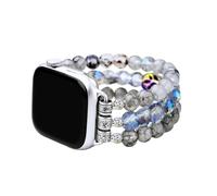Cape Diablo Smart Watch Band for Women - Handmade Gemstone Strap - Compatible with 38mm-45mm Apple Faces (Labradorite Crystal, Large - Fits 6.5-7.0 inch wrists)