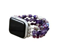 Cape Diablo Smart Watch Band for Women - Handmade Gemstone Strap - Compatible with 38mm-45mm Apple Faces (Royal Amethyst, Small - Fits 5.75-6.25 inch wrists)