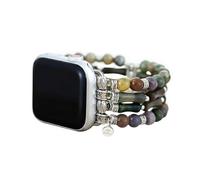 Cape Diablo Smart Watch Band for Women - Handmade Gemstone Strap - Compatible with 38mm-45mm Apple Faces (Vintage Agate, Small - Fits 5.75-6.25 inch wrists)
