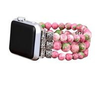 Cape Diablo Smart Watch Band for Women - Handmade Gemstone Strap - Compatible with 38mm-45mm Apple Faces (Eternal Love, Large - Fits 6.5-7.0 inch wrists)