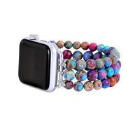 Cape Diablo Smart Watch Band for Women - Handmade Gemstone Strap - Compatible with 38mm-45mm Apple Faces (Large - Around 6.5-7.0 inches and stretchable, Wisteria Wonder)