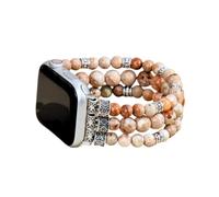 Cape Diablo Smart Watch Band for Women - Handmade Gemstone Strap - Compatible with 38mm-45mm Apple Faces (Imperial Earth, Small - Fits 5.75-6.25 inch wrists)