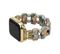 Cape Diablo Smart Watch Bracelet for Women - Handmade Gemstone Bracelet - Compatible with 38-45mm Apple Faces, Small - Fits 5.75-6.25 inch wrists, Jasper, Jasper