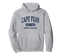 Cape Fear North Carolina NC Vintage Athletic Sports Design Pullover Hoodie